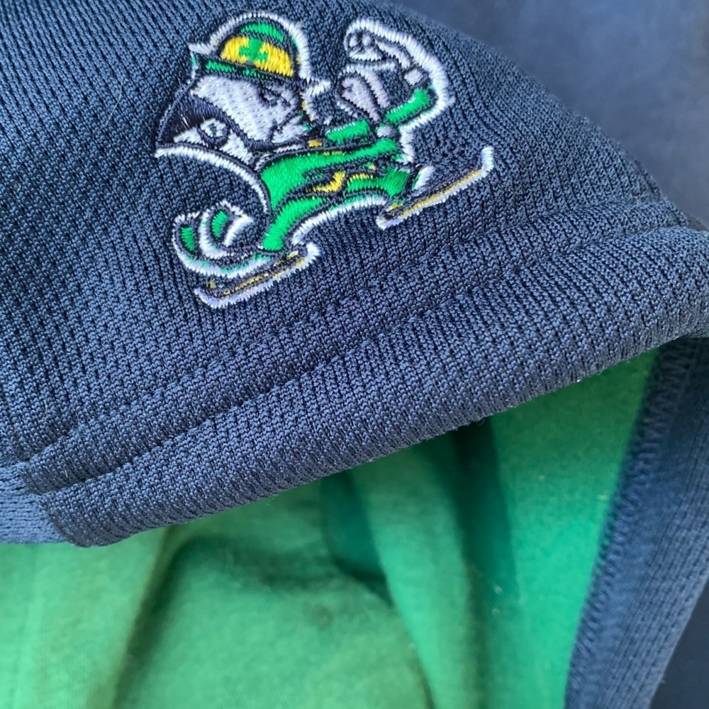 Notre Dame Full Zip Hoodie Sweatshirt Adidas Large - Picture 7 of 7